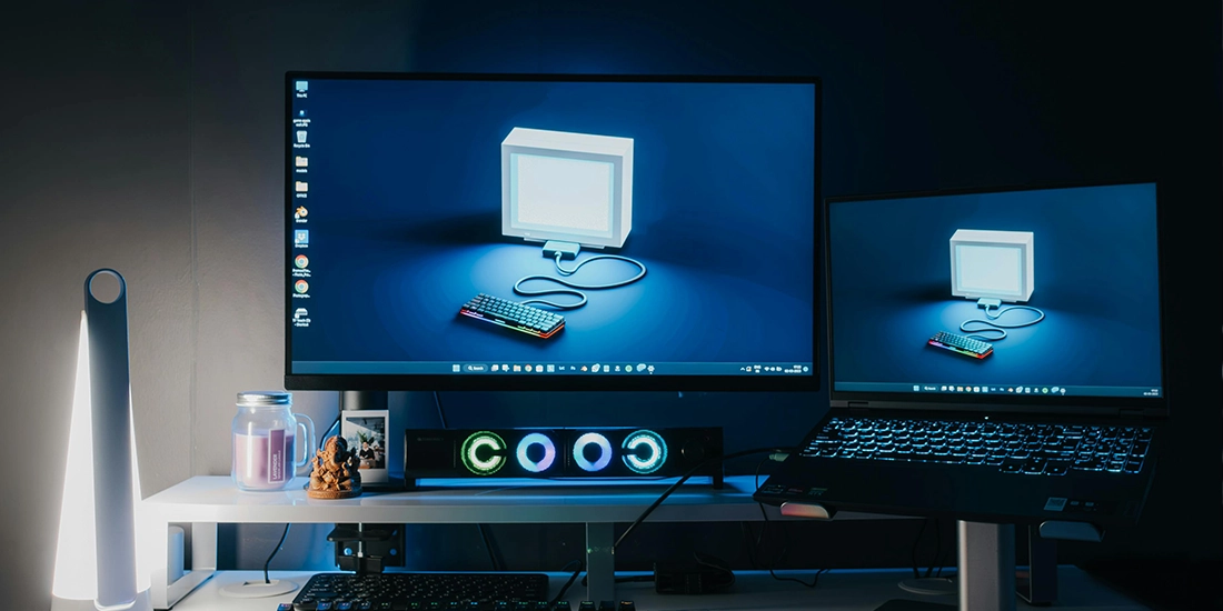External monitors also help when there is no MUX switch on your laptop