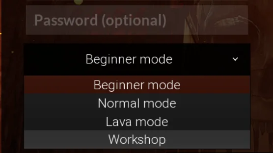 Choose Workshop mode in Chained Together