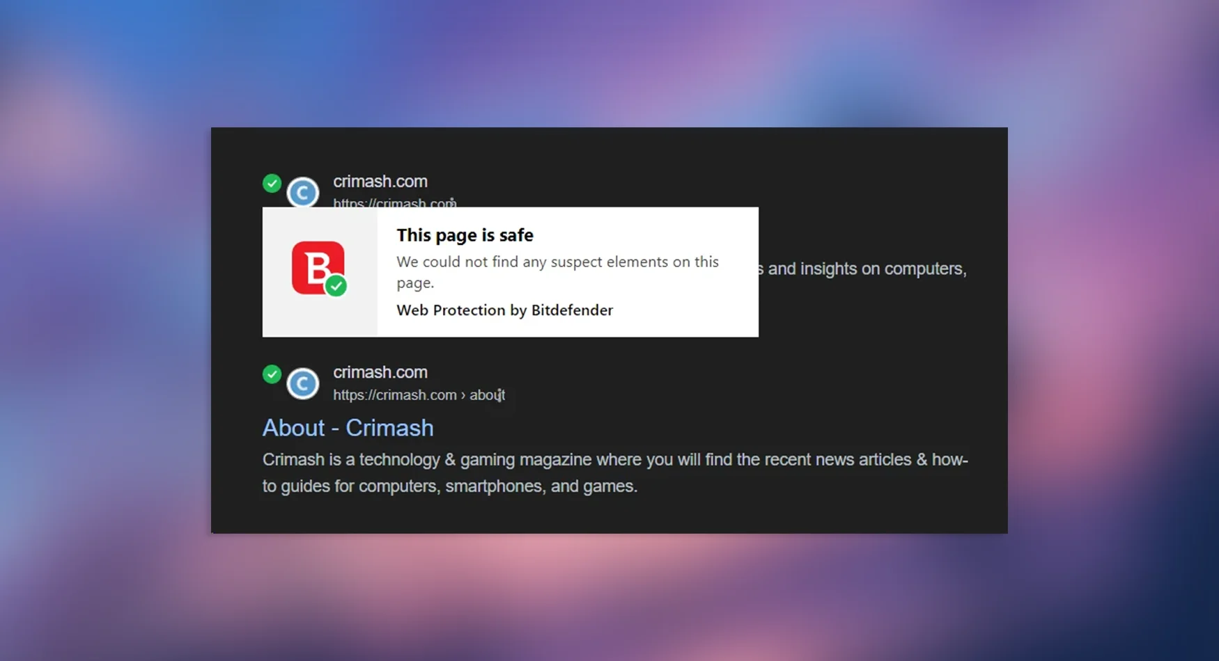 Search Advisor Dialog Box