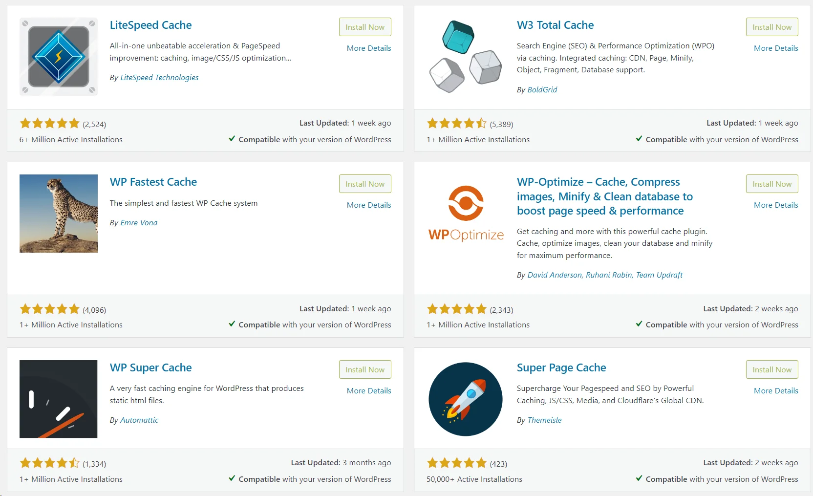 WordPress Caching Plugins