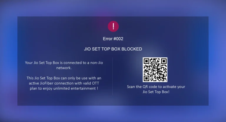 Jio Set Top Box Blocked