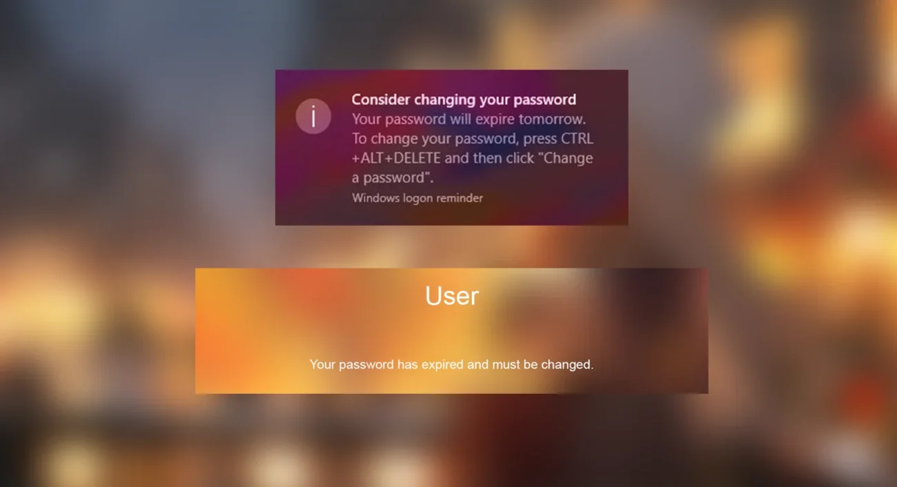 Thumbnail for Password Expiry Notice in Windows